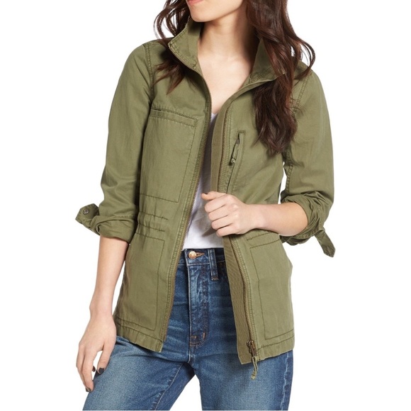 Madewell Olive Utility Jacket - Picture 1 of 14